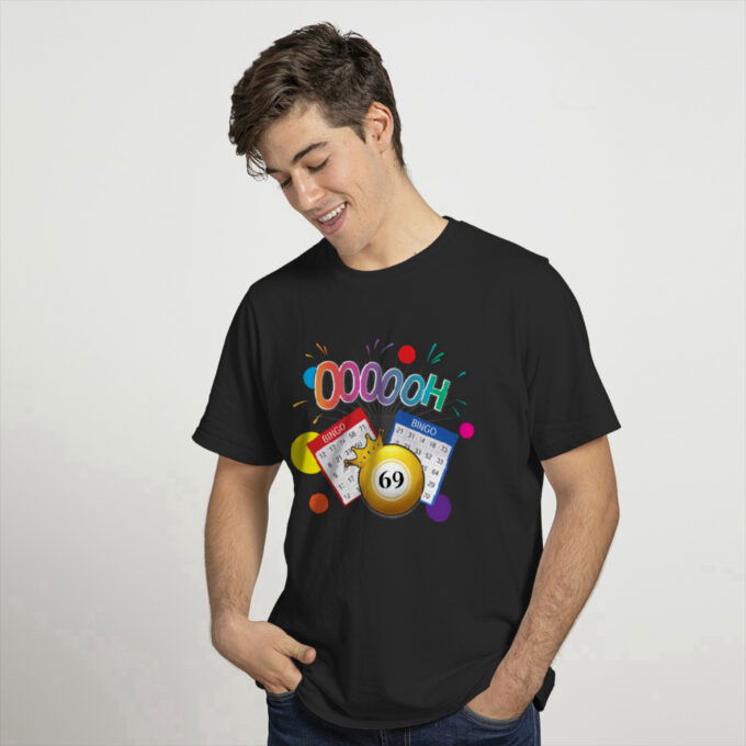 Drag Queen Bingo Funny Oooooh 69 Bingo Fan LGBT Bingo Ball T-Shirt