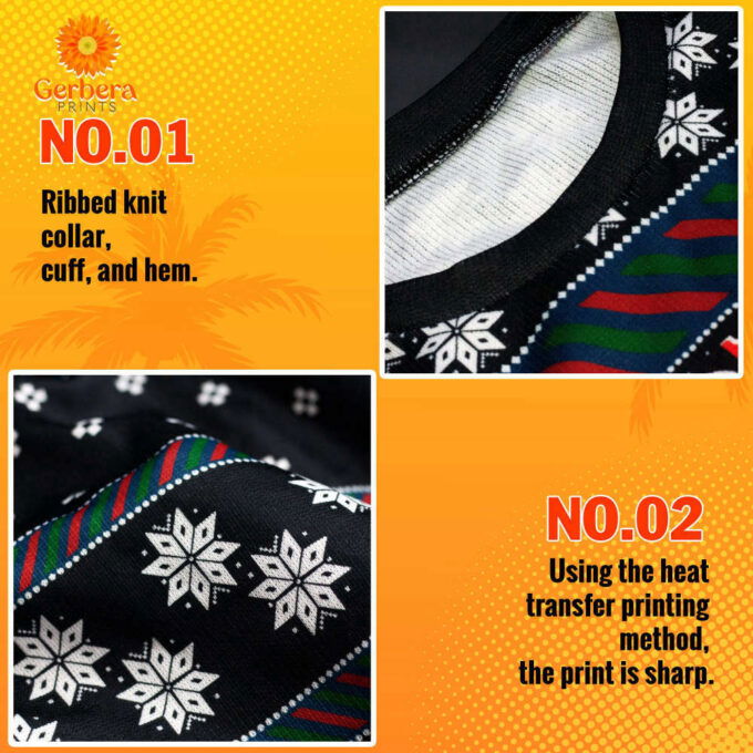 Festive Red Ugly Christmas Sweater – Fancy Xmas Pattern for Men & Women UH1048