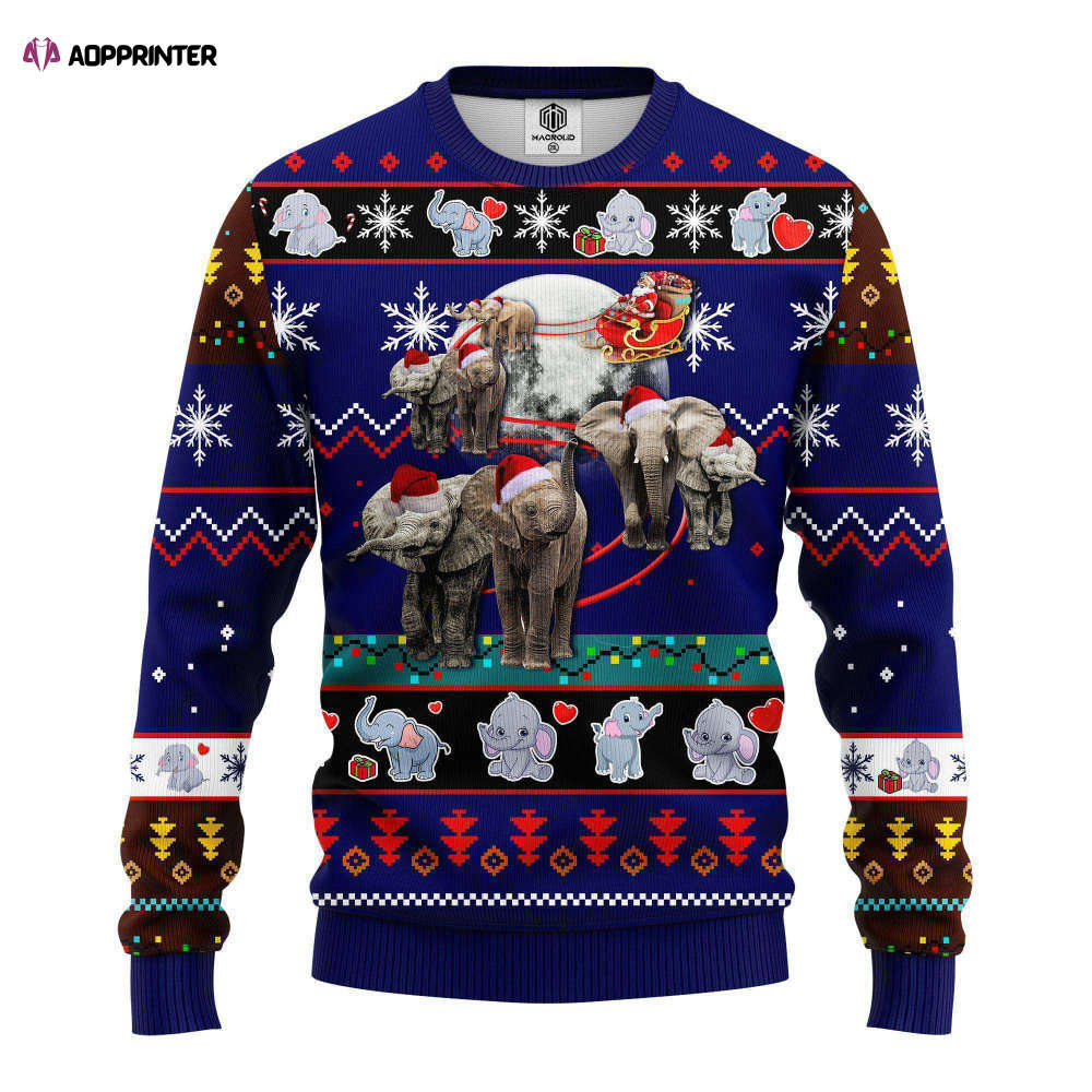 Get Festive with Elephant Noel Ugly Christmas Sweater – Men & Women Adult US4339 Get Festive with Elephant Noel Ugly Christmas Sweater – Men & Women Adult US4339