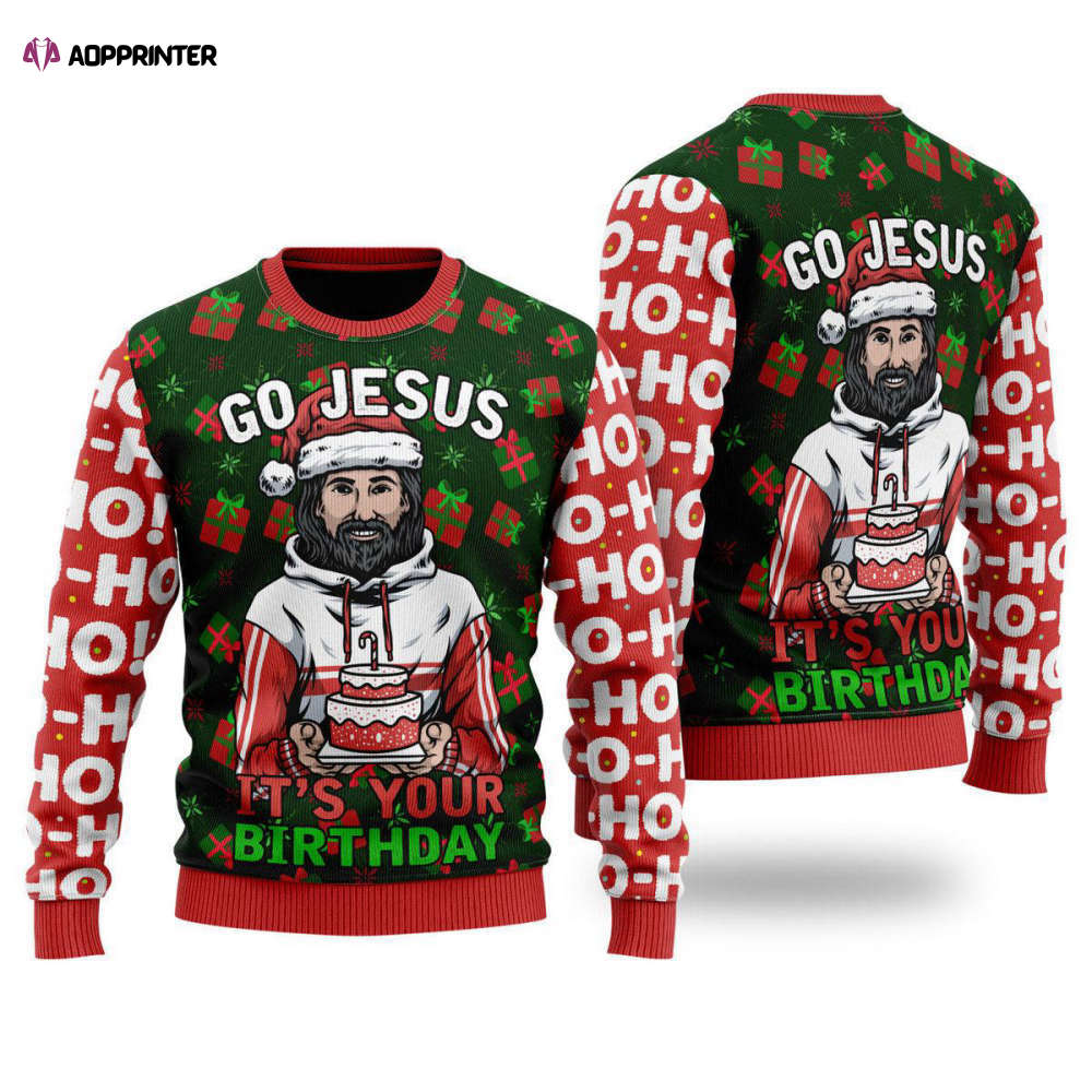 Go Jesus Ugly Christmas Sweater for Men & Women UH1310 – Celebrate Jesus s Birthday with Style Go Jesus Ugly Christmas Sweater for Men & Women UH1310 – Celebrate Jesus s Birthday with Style