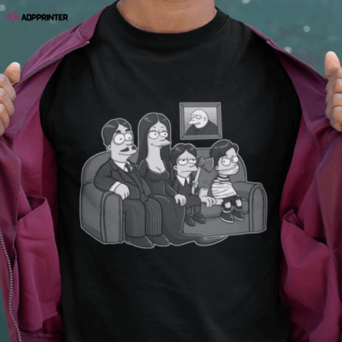 Cart 5 Gothic Family The Addams Family The Simpsons Mashup T-Shirt