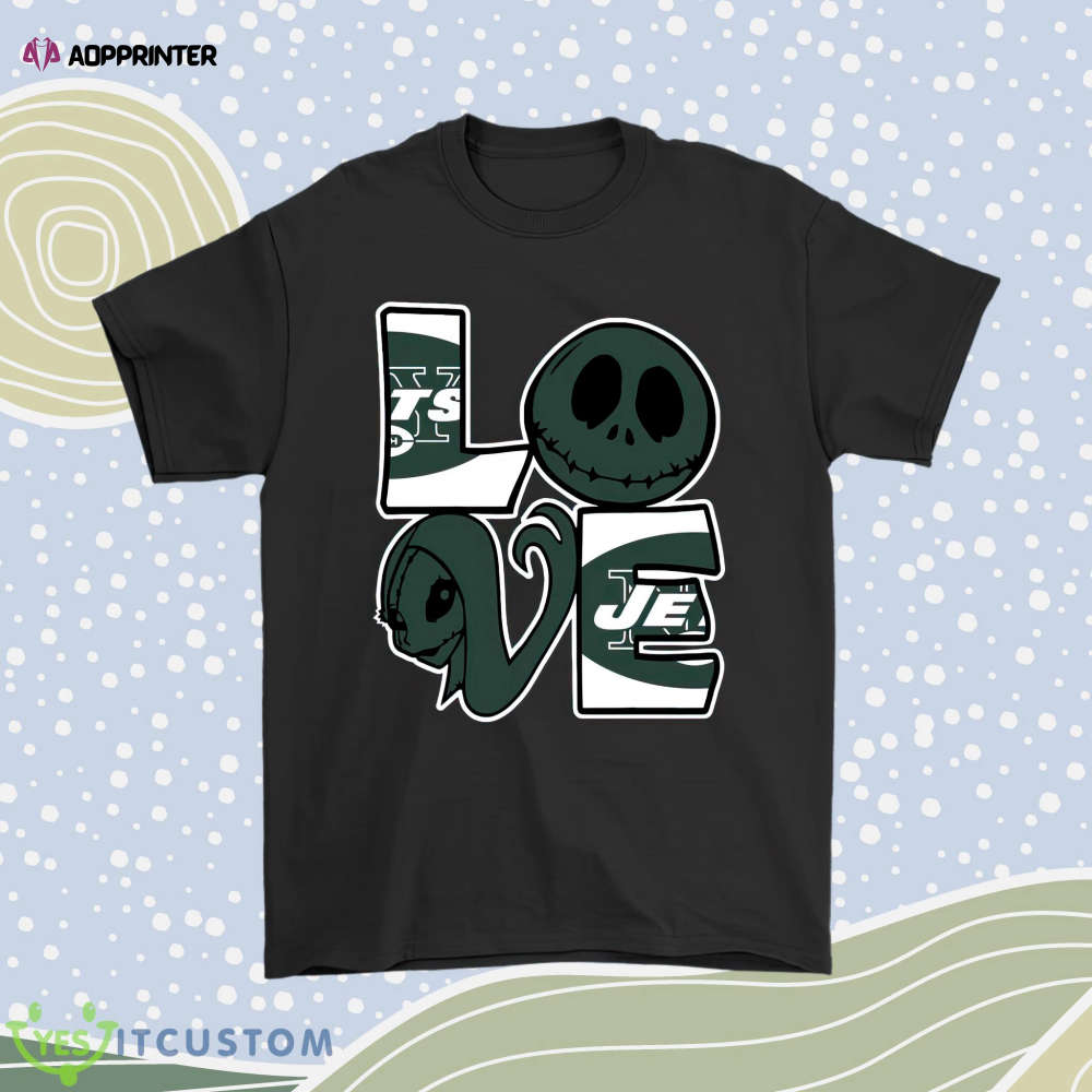 Halloween Jack And Sally Love The New York Jets Nfl Men Women Shirt Halloween Jack And Sally Love The New York Jets Nfl Men Women Shirt