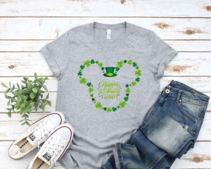 Happy Patricks Day With Mickey Shirt, Patricks Day Couple Outfits, St Patricks Day Disney Trip
