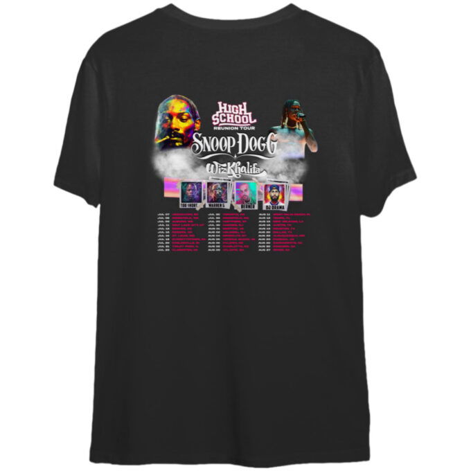 High School Reunion Tour 2023 Shirt, High School Reunion 2023 Snoop Dogg Wiz Khalifa Tour Shirt