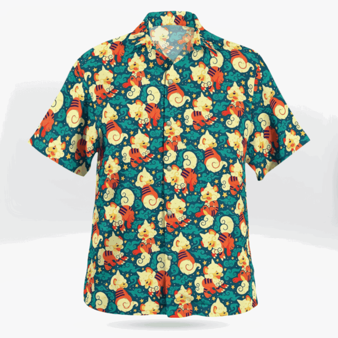 Hisuian Growlithe Hawaiian Shirt: Embrace the Aloha Spirit with a Pokemon Twist!