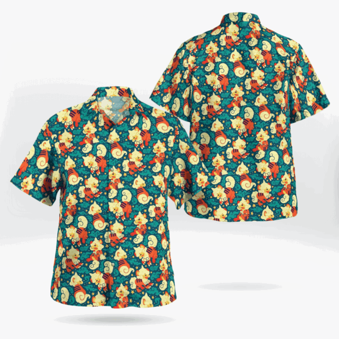 Hisuian Growlithe Hawaiian Shirt: Embrace the Aloha Spirit with a Pokemon Twist!