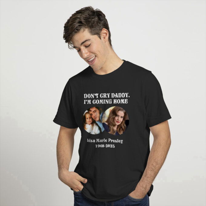 In Memory Of Lisa Marie Presley Shirt, Elvis Presley And His Daughter T-shirt