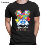 Mickey Mouse Love Miami Dolphins Autism Its Ok To Be Different T-shirt