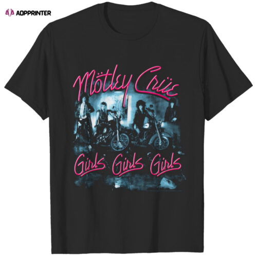 Cart 3 Motley Crue Girls Girls Girls T Shirt Album Cover Rock Band Concert Merch, Motley Crue Shirt