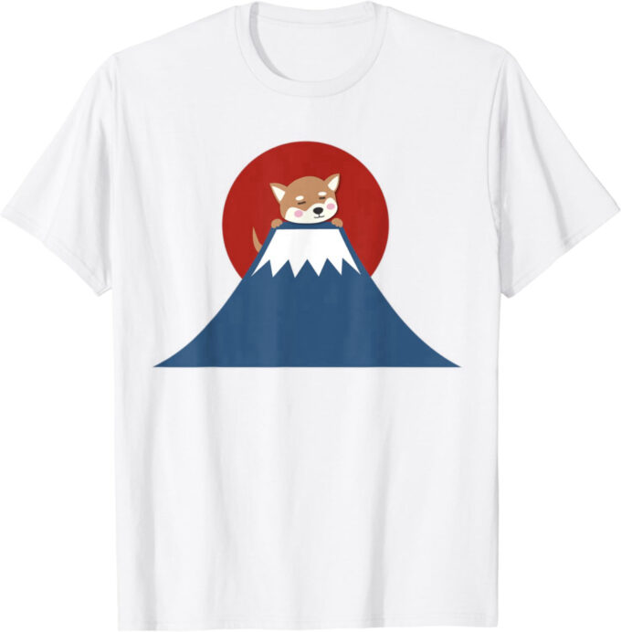 Mt. Fuji Shiba Inu T-shirt – Japanese Dog Japan Tee Kawaii