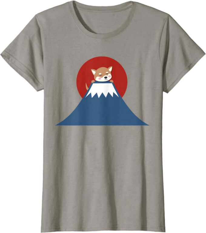 Mt. Fuji Shiba Inu T-shirt – Japanese Dog Japan Tee Kawaii
