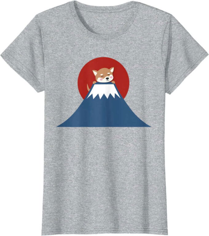 Mt. Fuji Shiba Inu T-shirt – Japanese Dog Japan Tee Kawaii