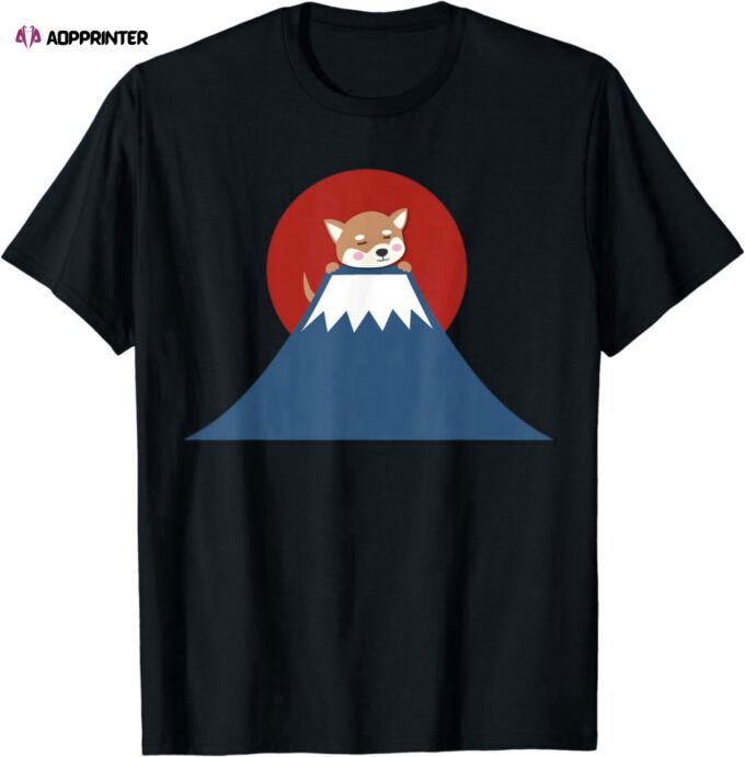 Mt. Fuji Shiba Inu T-shirt – Japanese Dog Japan Tee Kawaii