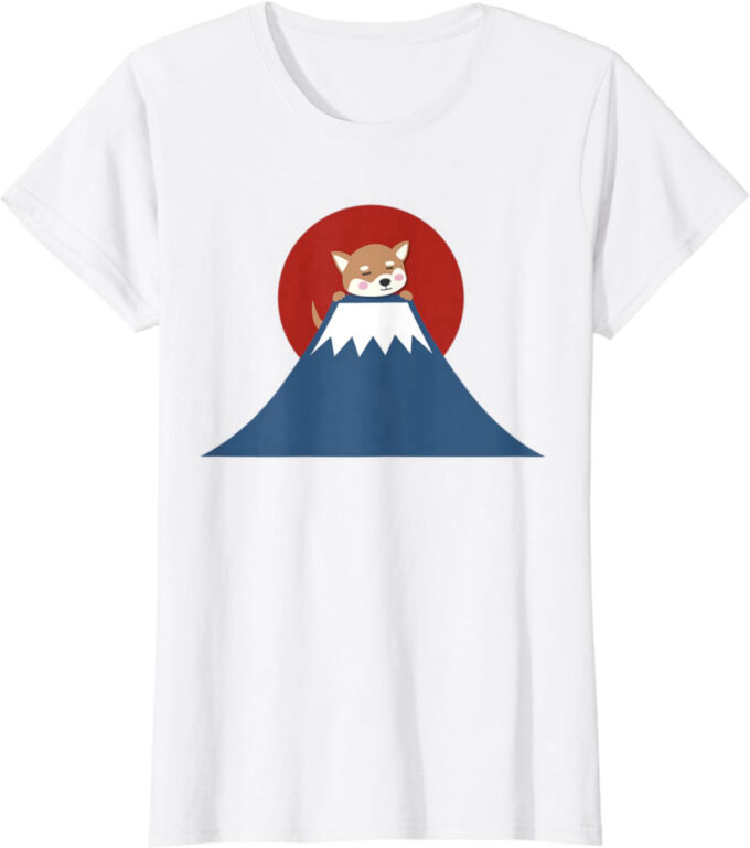 Mt. Fuji Shiba Inu T-shirt – Japanese Dog Japan Tee Kawaii