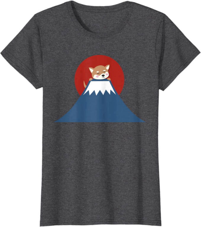Mt. Fuji Shiba Inu T-shirt – Japanese Dog Japan Tee Kawaii