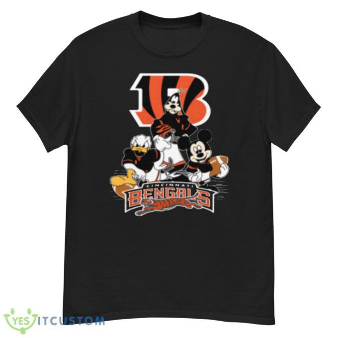 NFL Cincinnati Bengals Mickey Mouse Donald Duck Goofy Football Shirt T-Shirt