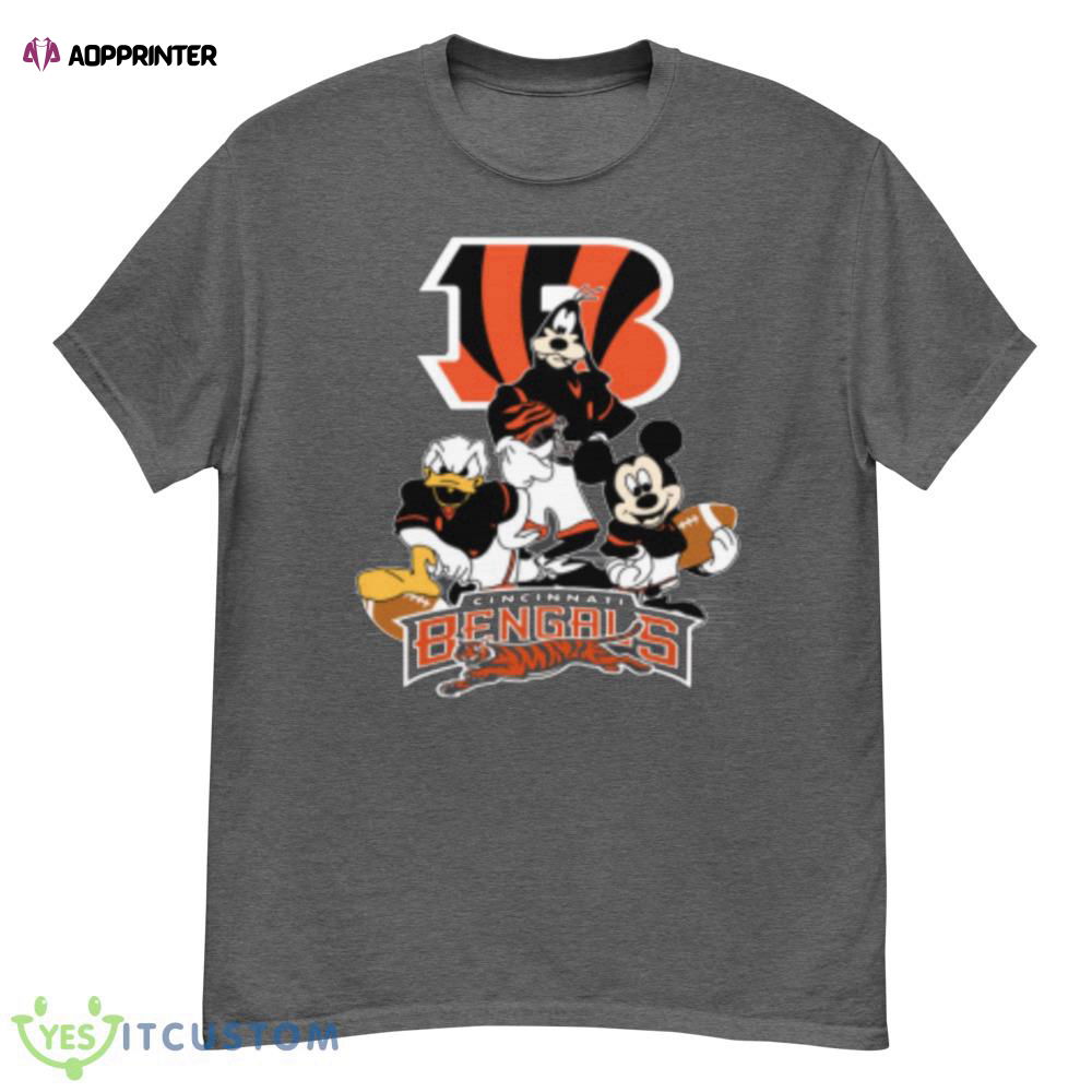 NFL Cincinnati Bengals Mickey Mouse Donald Duck Goofy Football Shirt T-Shirt NFL Cincinnati Bengals Mickey Mouse Donald Duck Goofy Football Shirt T-Shirt