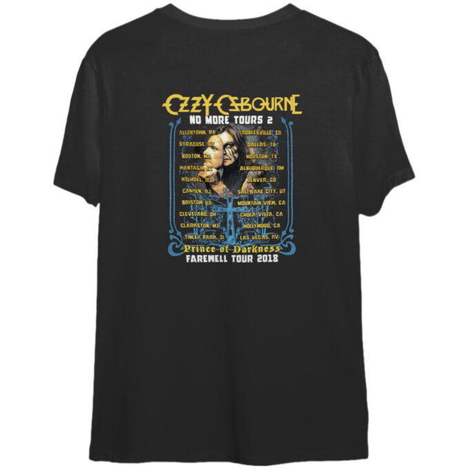 Ozzy Osbourne Farewell Tour 2018 Graphic T-Shirt Black Medium