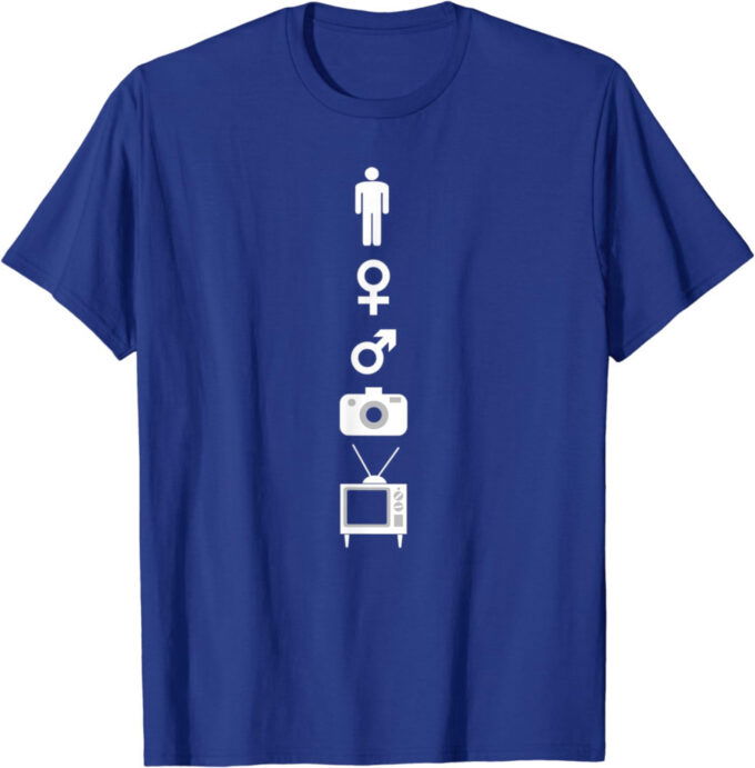 Person Woman Man Camera T.V. Trump Cognitive Test Meme T-Shirt
