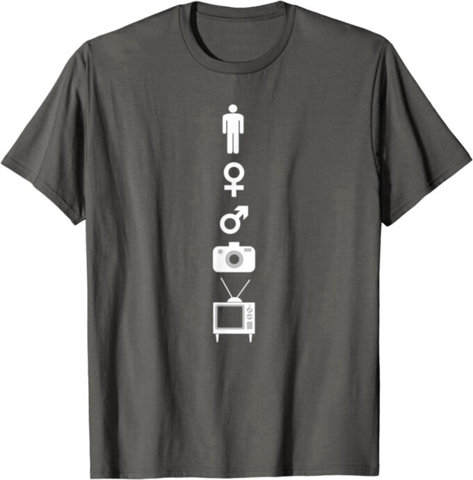 Person Woman Man Camera T.V. Trump Cognitive Test Meme T-Shirt