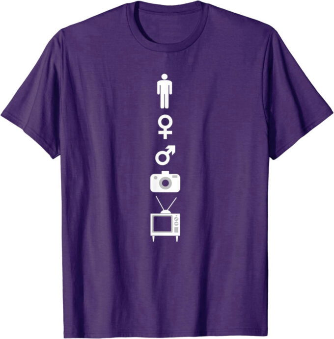 Person Woman Man Camera T.V. Trump Cognitive Test Meme T-Shirt