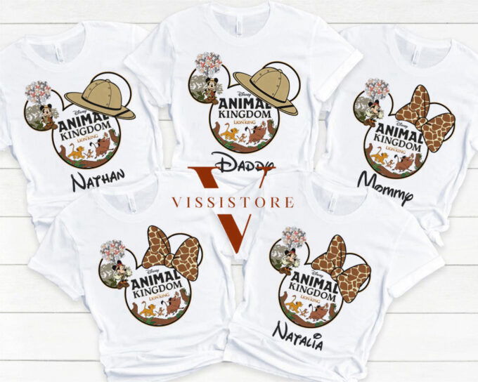 Personalised Animal Kingdom shirts, Disney Family shirts, Custom Disney Vacation shirts