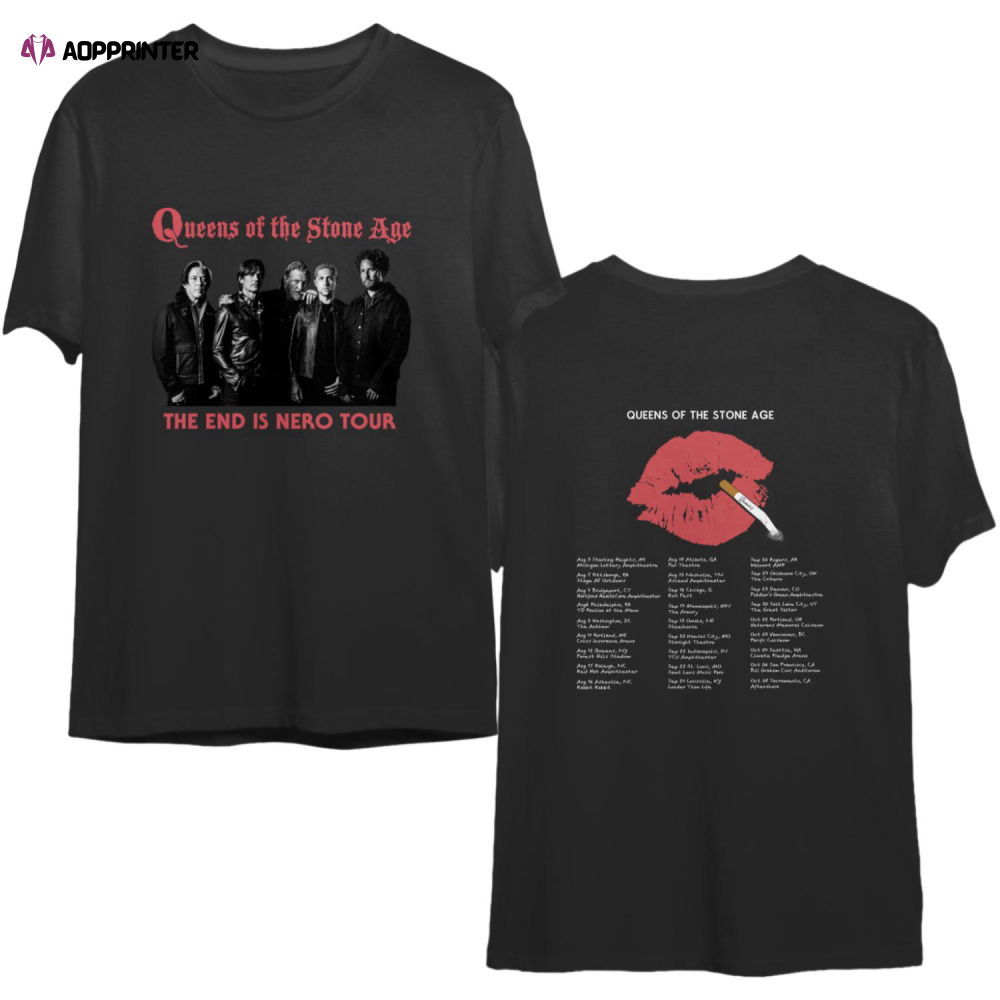 Queens of the Stone Age The End is Nero Tour 2023 T-Shirt Queens of the Stone Age The End is Nero Tour 2023 T-Shirt