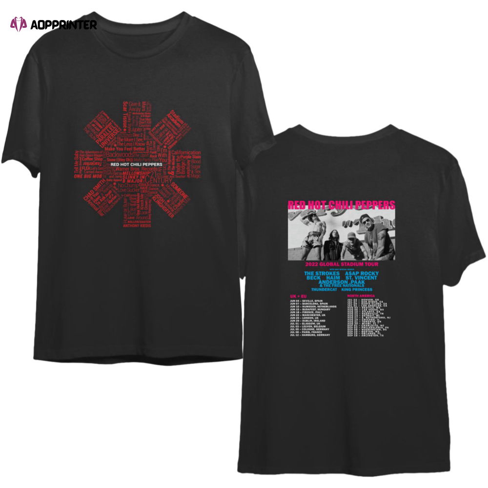 Red Hot Chili Peppers 2022 Global Stadium Tour Shirt – Red Hot Chili Peppers Shirt – RHCP Tour 2022 Shirt Red Hot Chili Peppers 2022 Global Stadium Tour Shirt – Red Hot Chili Peppers Shirt – RHCP Tour 2022 Shirt