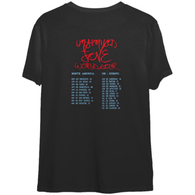 Red Hot Chili Peppers Unlimited Love World Tour 2023 Shirt Red Hot Chili Peppers Band Tour Shirt