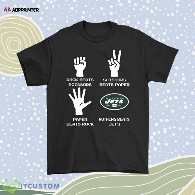Rock Paper Scissors Nothing Beats The New York Jets Men Women Shirt