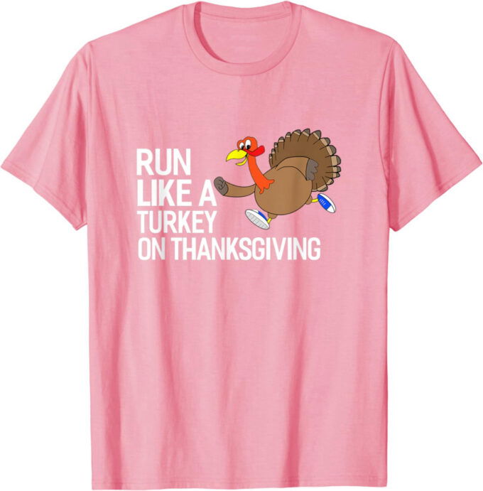 Run Like A Turkey On Thanksgiving Marathon Runner Running T-Shirt