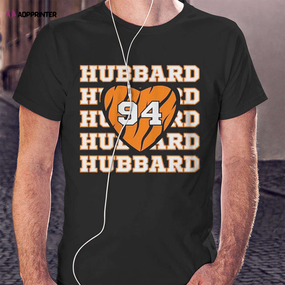 Sam Hubbard Cincinnati Bengals Heart 94 Shirt Sam Hubbard Cincinnati Bengals Heart 94 Shirt