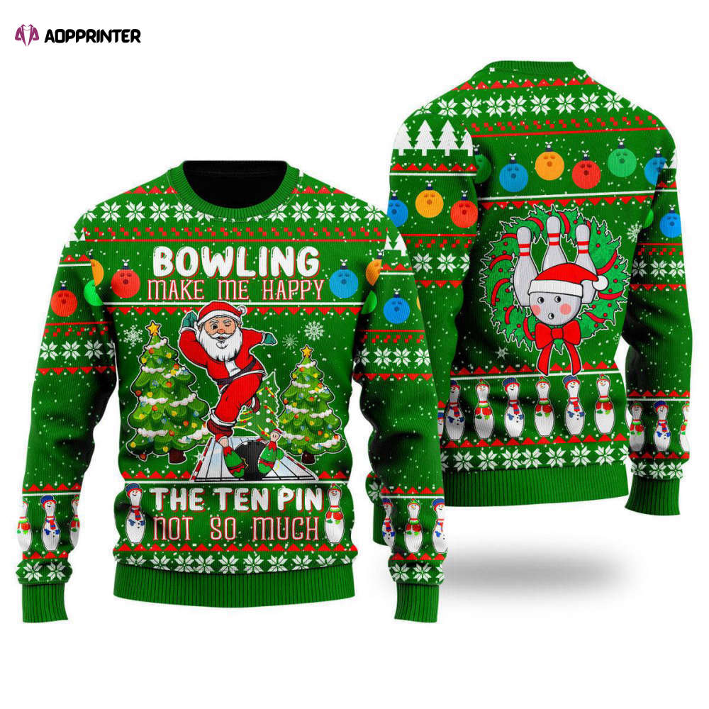 Santa Bowling Go Strike Ugly Christmas Sweater – Men & Women UH1408 Santa Bowling Go Strike Ugly Christmas Sweater – Men & Women UH1408