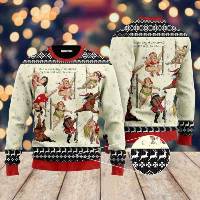 Shop Nine Ladies Dancing Sexy Christmas Ugly Sweater – For Men & Women UH1148