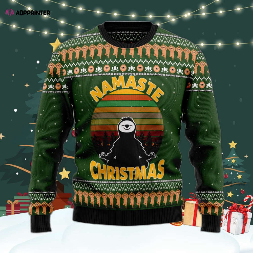 Sloth Namaste Ugly Christmas Sweater For Men & Women Adult US4423 Sloth Namaste Ugly Christmas Sweater For Men & Women Adult US4423
