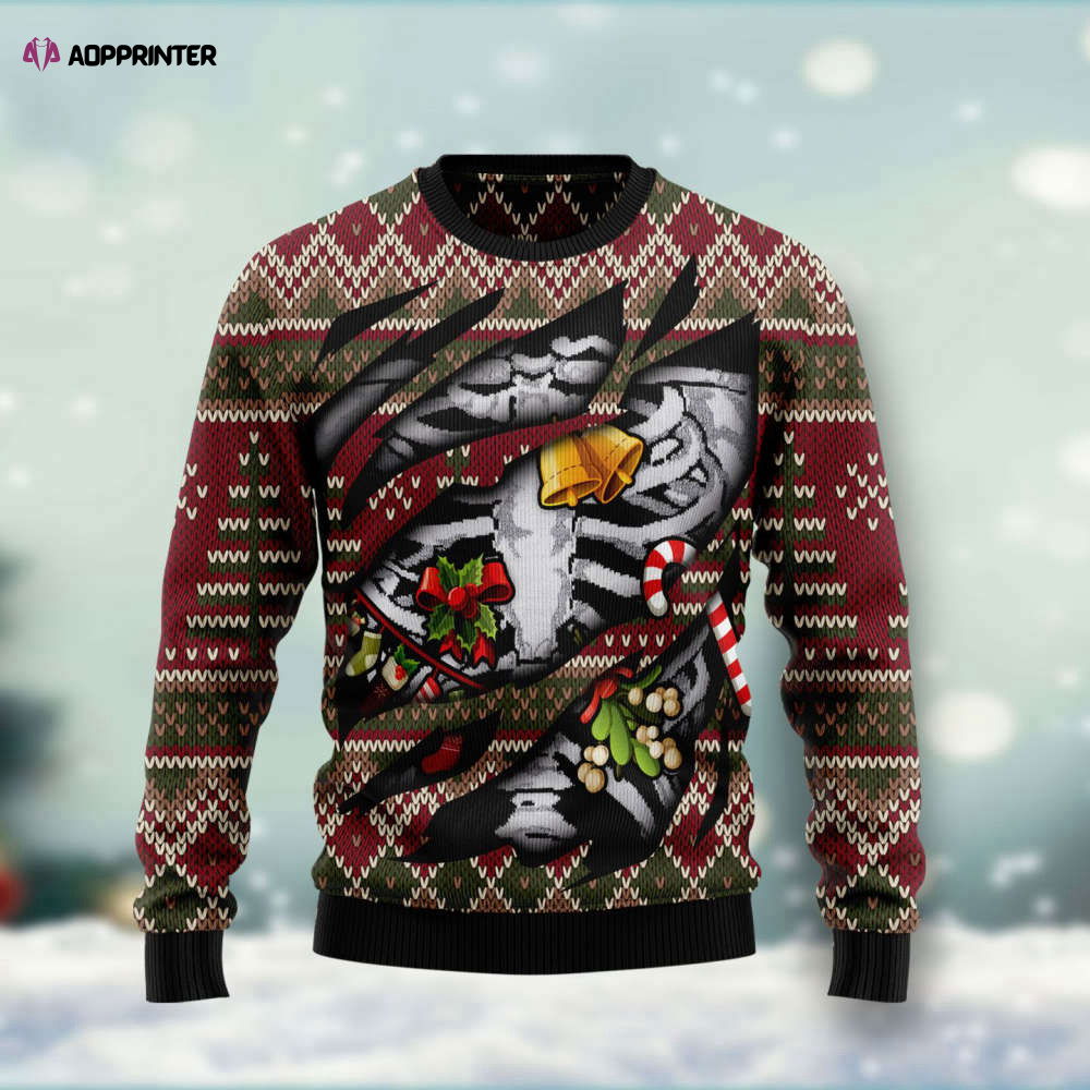Spooky & Festive Skeleton Ugly Christmas Sweater for Men & Women Adult US4395 Spooky & Festive Skeleton Ugly Christmas Sweater for Men & Women Adult US4395