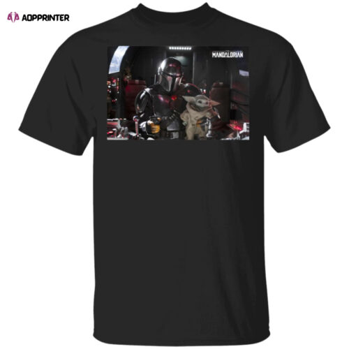 Cart 3 Star Wars Shirt The Mandalorian and The Child Pilot and Co-Pilot