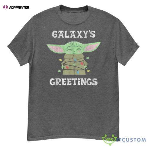 Cart 2 Star Wars The Mandalorian Christmas Child Galaxy’s Greetings Shirt