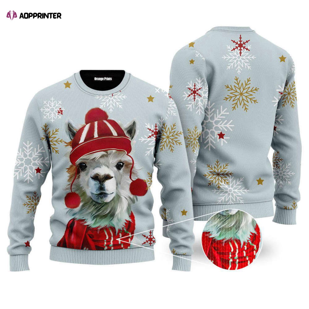 Stylish Christmas Llama Ugly Sweater for Men & Women – UH1145 Stylish Christmas Llama Ugly Sweater for Men & Women – UH1145