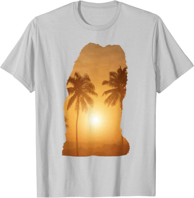 Summer Sunset Beach – Dog Silhouette Chow Chow T-Shirt