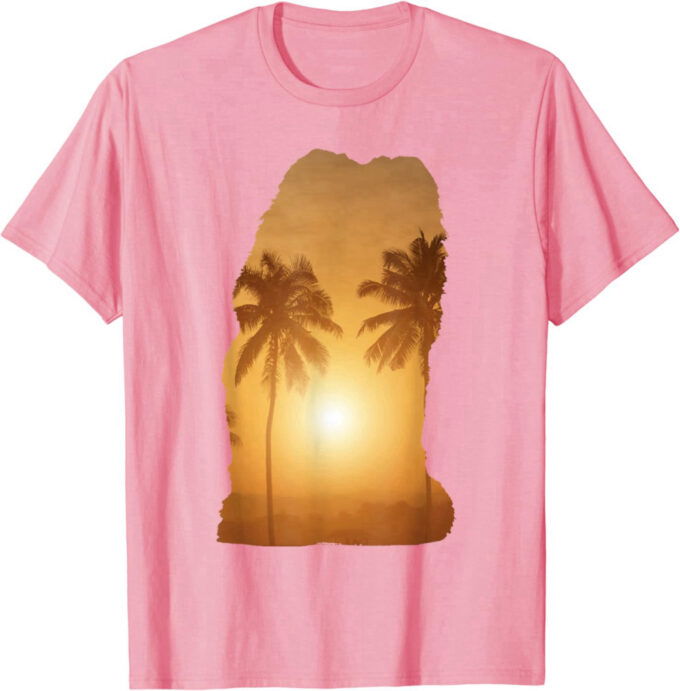 Summer Sunset Beach – Dog Silhouette Chow Chow T-Shirt