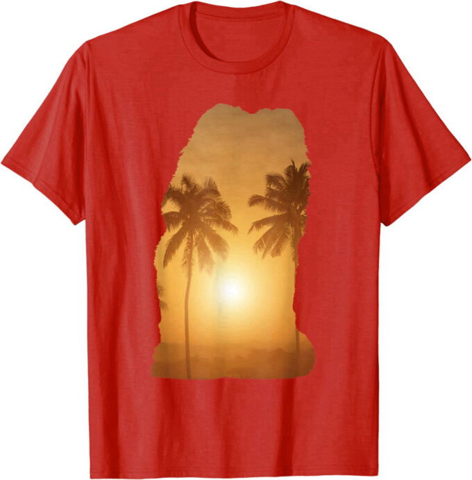 Summer Sunset Beach – Dog Silhouette Chow Chow T-Shirt