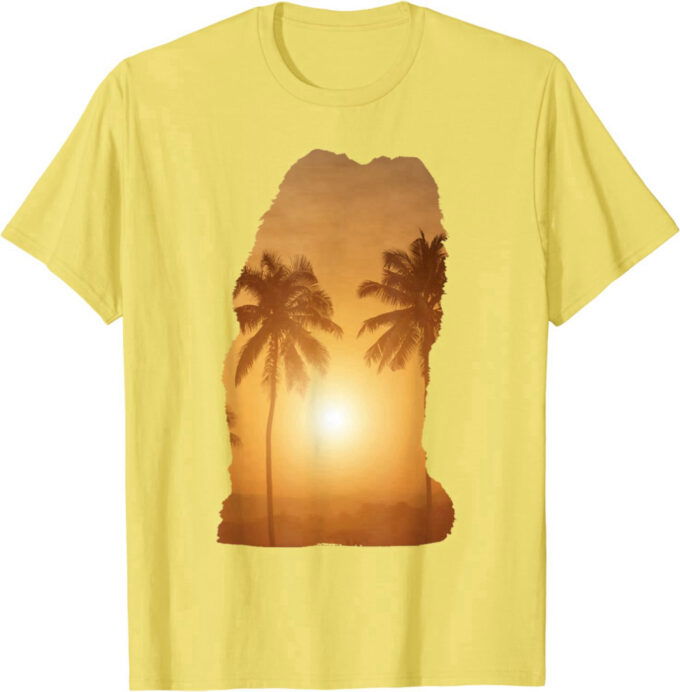Summer Sunset Beach – Dog Silhouette Chow Chow T-Shirt