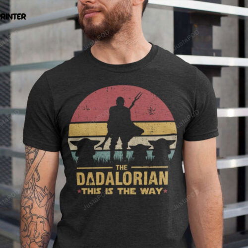 Cart 2 The Dadalorian Definition Like A Dad Just Way Cooler Shirt,The Mandalorian T Shirt Baby Yoda This is the Way Star Wars,Father's Day Gift