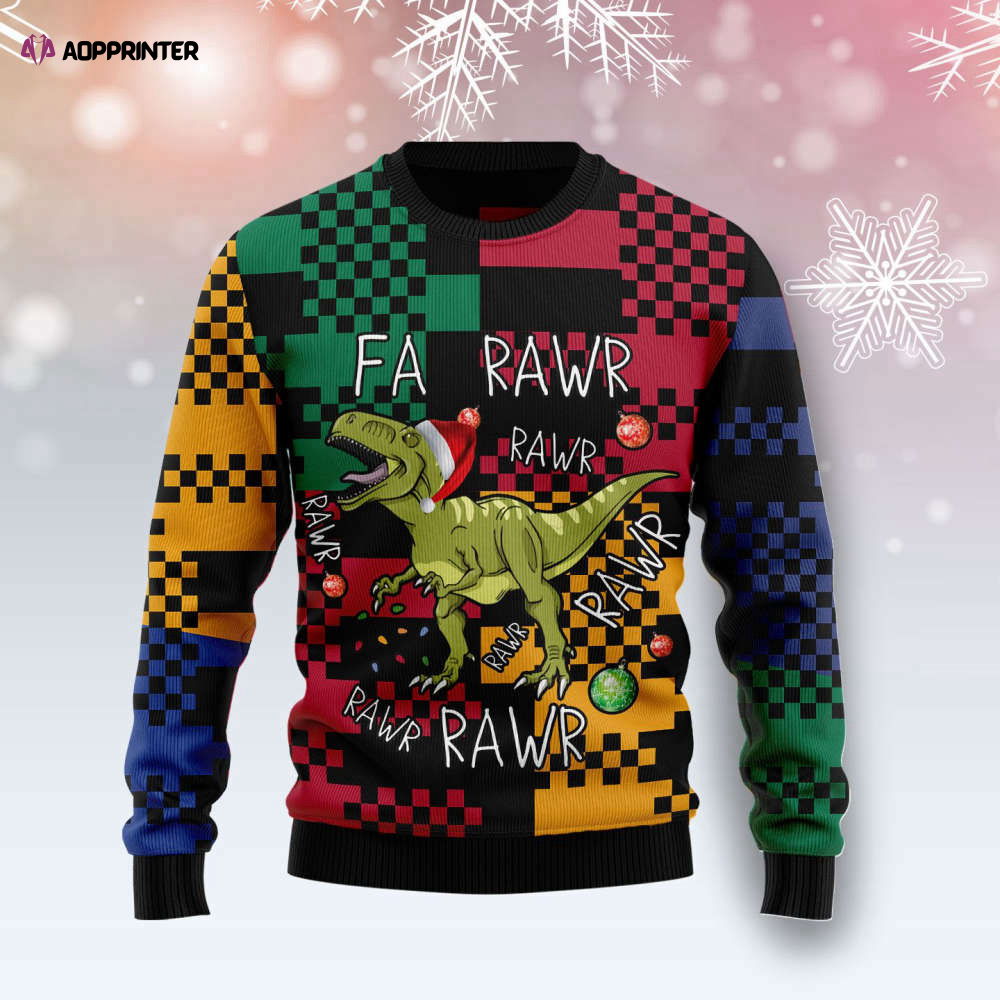 Ugly Christmas Sweater for Men & Women T Rex Rawr Rawr Rawr Adult US4394 Ugly Christmas Sweater for Men & Women T Rex Rawr Rawr Rawr Adult US4394