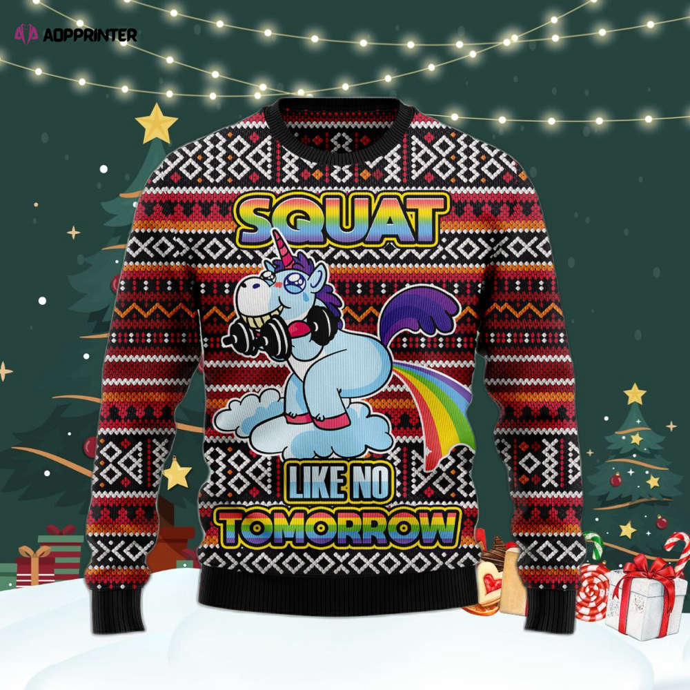 Unicorn Squat Ugly Christmas Sweater Men & Women Adult US4411 Unicorn Squat Ugly Christmas Sweater Men & Women Adult US4411