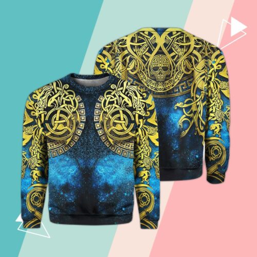 Viking Celtic Knot Tattoo All Over Crewneck Sweatshirt For Men & Women Ht2072