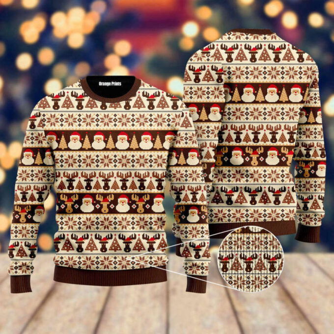 Vintage Nordic Style Xmas Coming Ugly Christmas Sweater For Men & Women UH1084