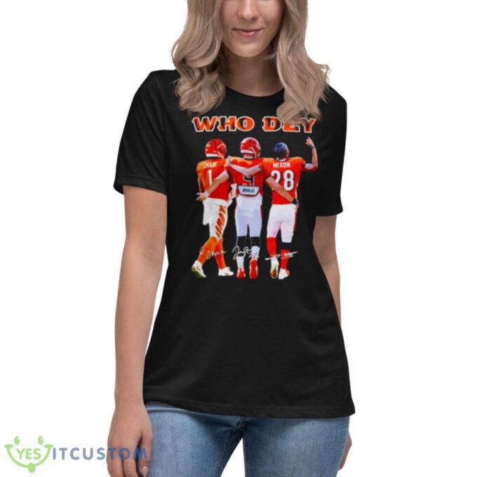 Who dey Chase Burrow and Mixon Cincinnati Bengals shirt