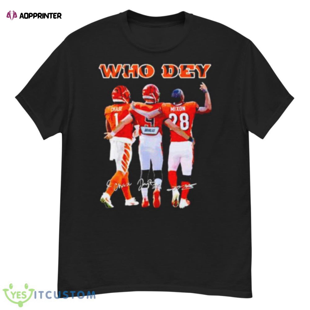 Who dey Chase Burrow and Mixon Cincinnati Bengals shirt Who dey Chase Burrow and Mixon Cincinnati Bengals shirt